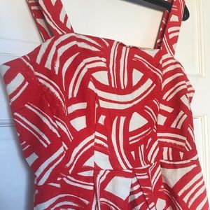 Banana Republic red/cream dress, 10